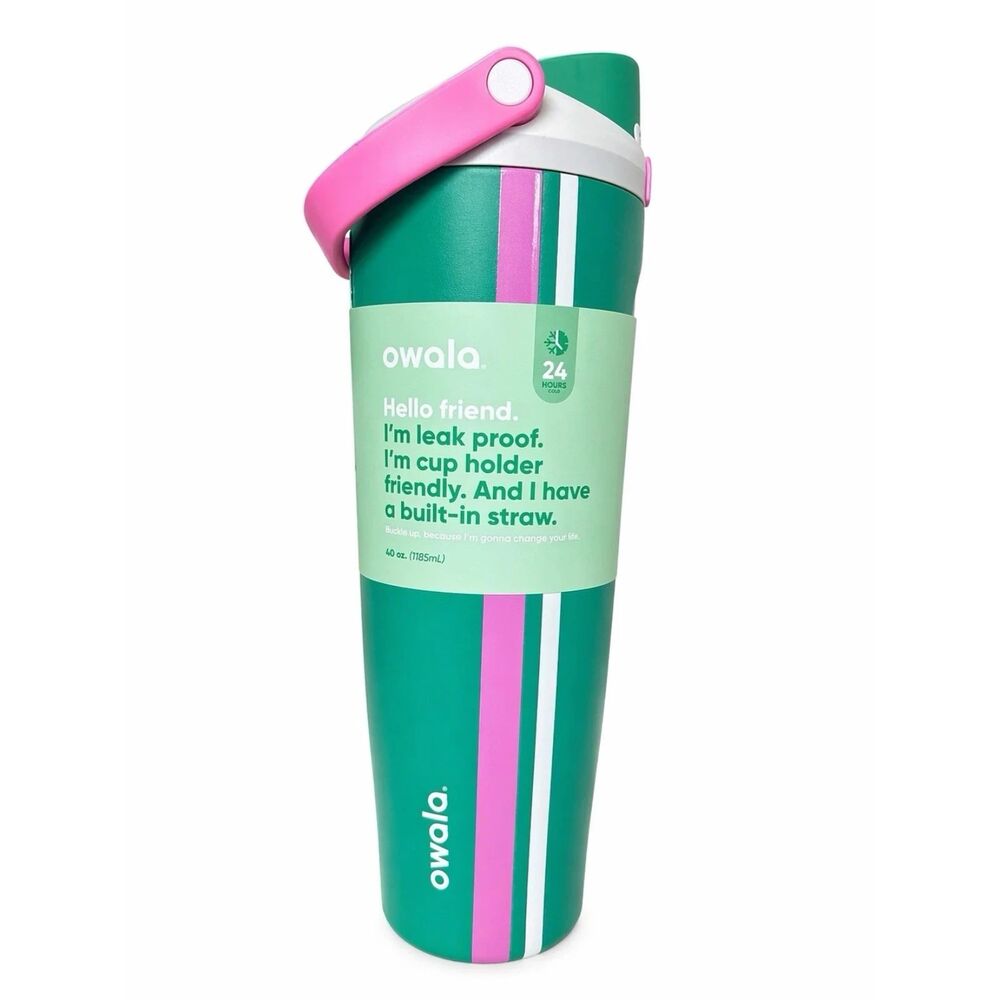 Owala 40 oz VACATION MODE FreeSip Sway Water Bottle - Birthday Bash 2026